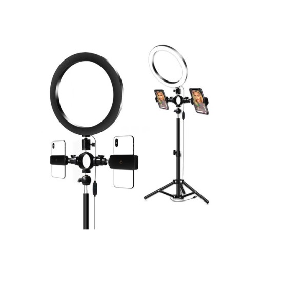 SUPORTE RINGLIGHT COM SUPORTE TELEFONE ZM-25B PRETO